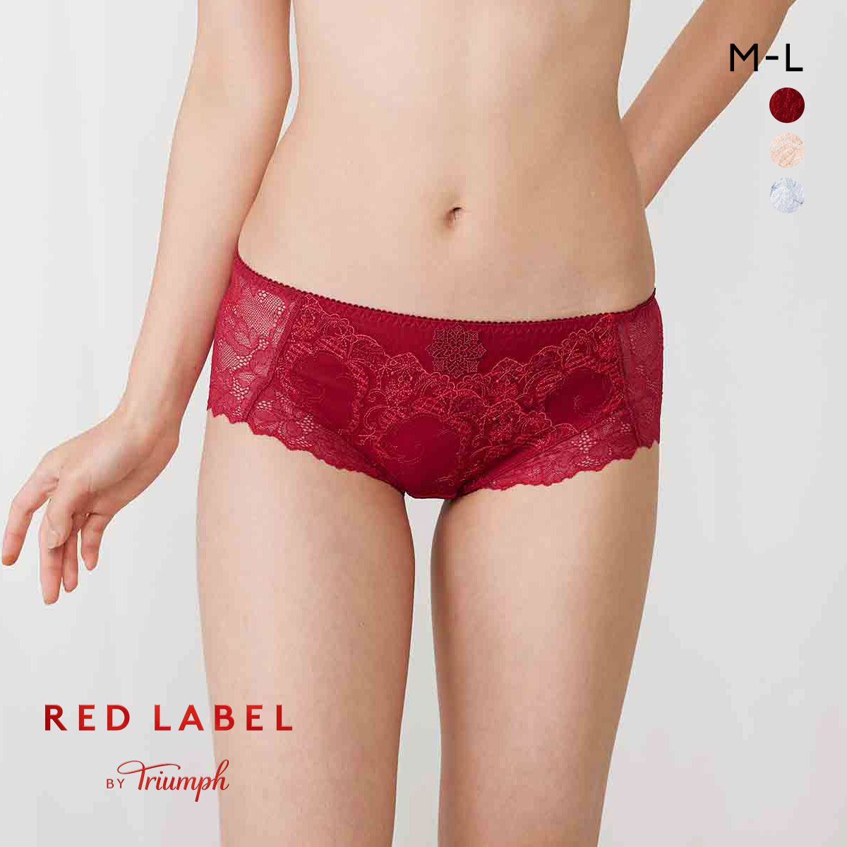 トリンプ TR0114 レッドレーベル バイ トリンプ ショーツ ボーイズレングス ヒップハング バックレース ML Triumph(RE-レッド-M)