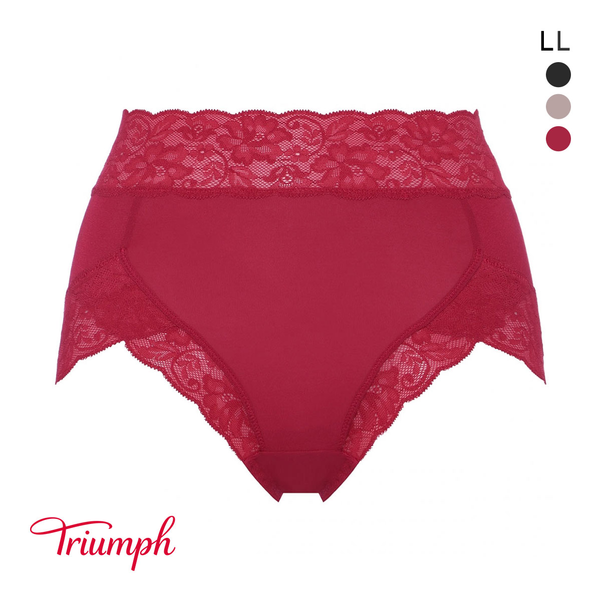 トリンプ SO SOFT TR7230 はき込み深め ショーツ ハイウエスト LL 大きいサイズ Triumph(RE-レッド-LL)