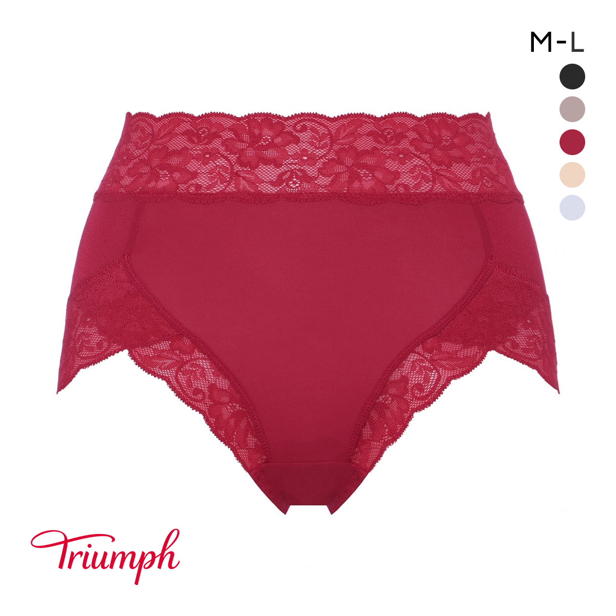 トリンプ SO SOFT TR7230 はき込み深め ショーツ ハイウエスト ML Triumph(RE-レッド-M)