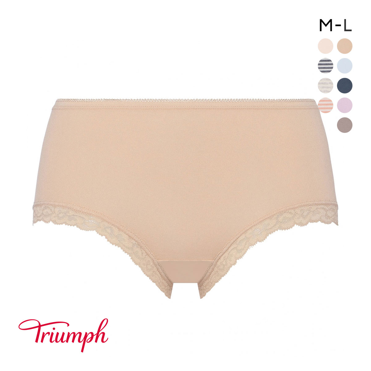 トリンプ TR7120 SO NATURAL ショーツ ボーイレングス 綿混 深め ML Triumph(BE-ベージュ-M)