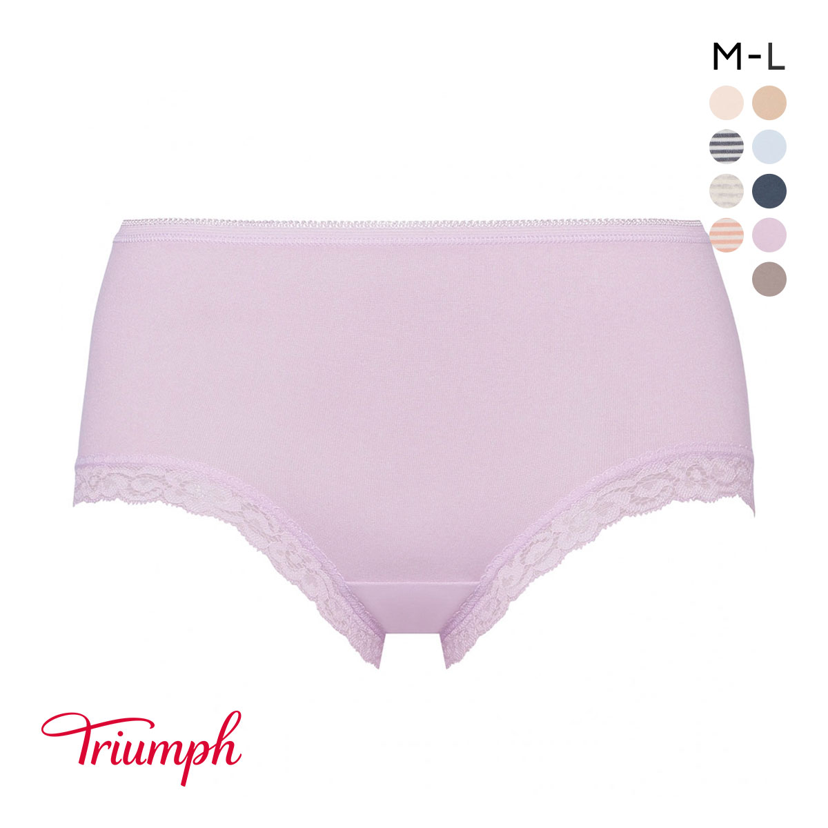 トリンプ TR7120 SO NATURAL ショーツ ボーイレングス 綿混 深め ML Triumph(LV-ラベンダー-M)
