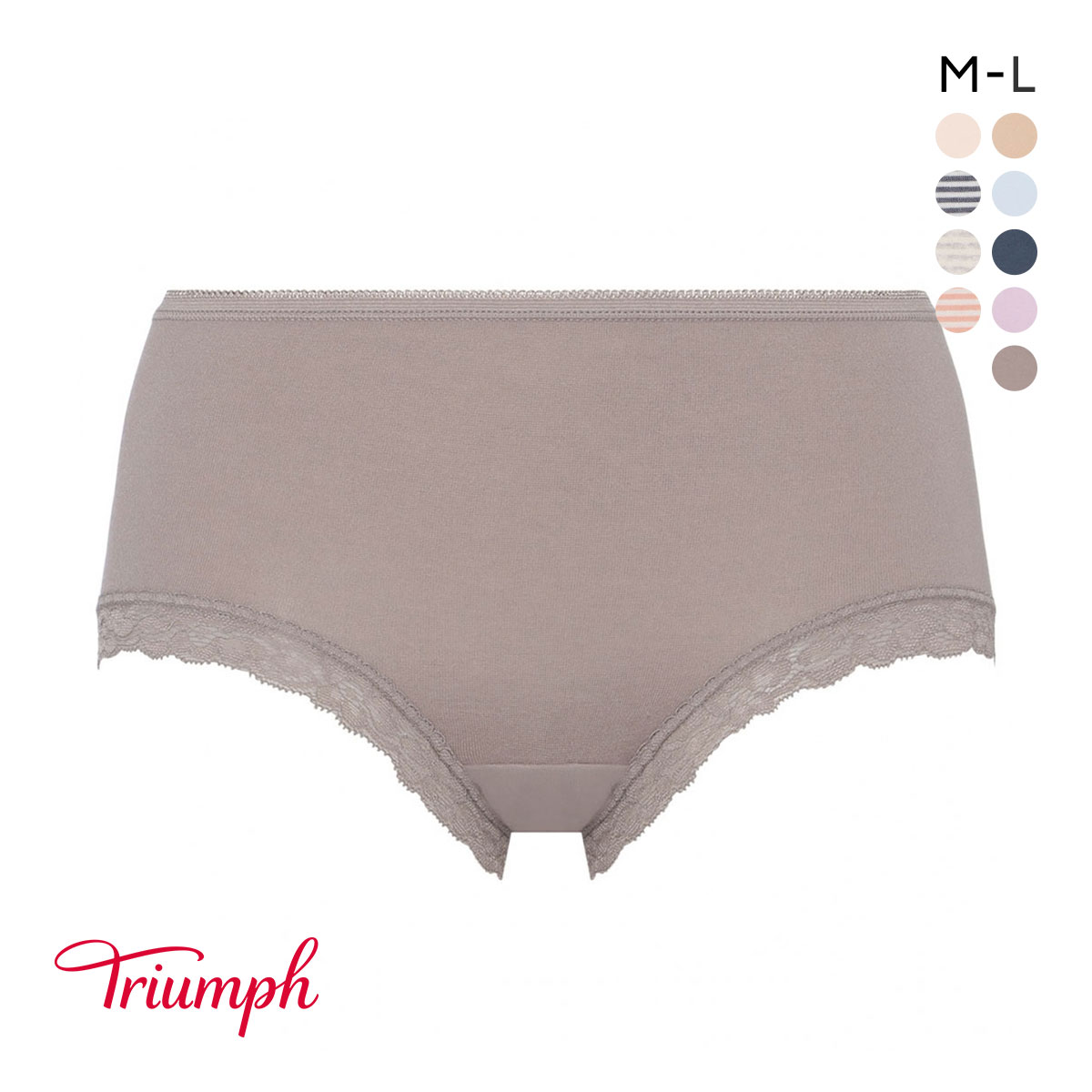 トリンプ TR7120 SO NATURAL ショーツ ボーイレングス 綿混 深め ML Triumph(GG-グレージュ-M)