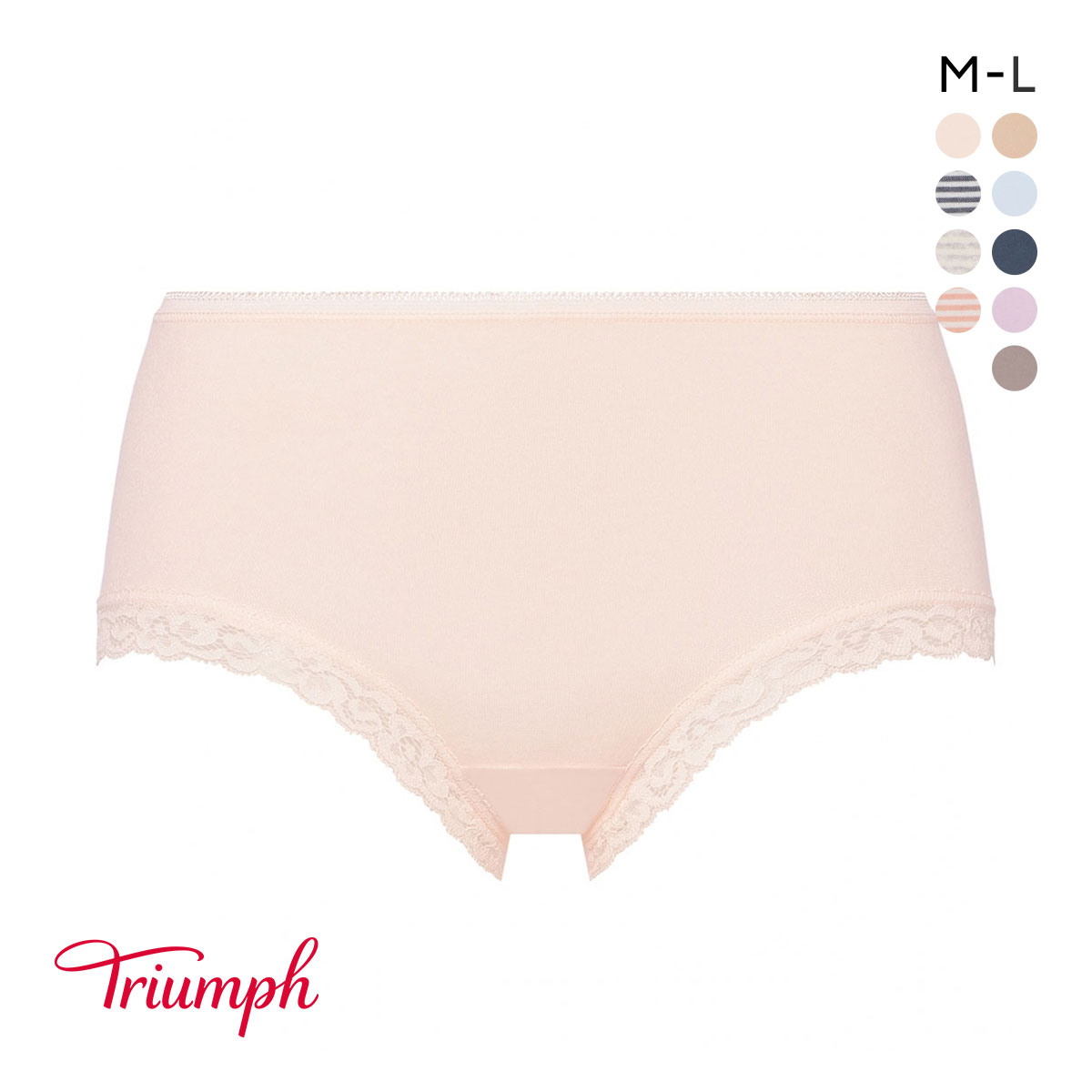 トリンプ TR7120 SO NATURAL ショーツ ボーイレングス 綿混 深め ML Triumph(CR-クリーム-M)