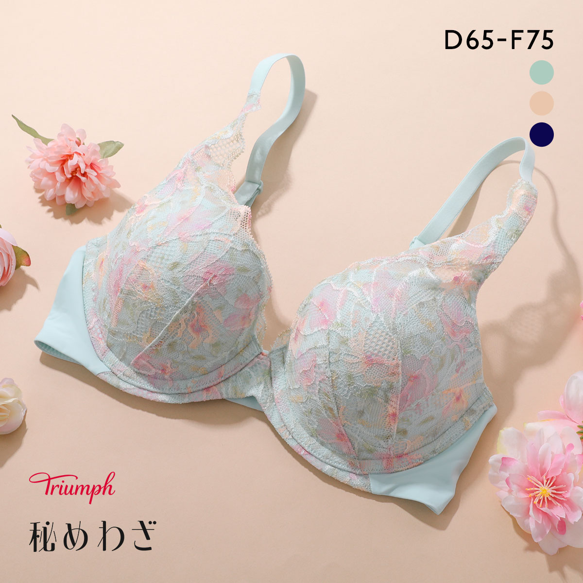 トリンプ TR628 秘めわざ ブラジャー ソフトワイヤー DEF