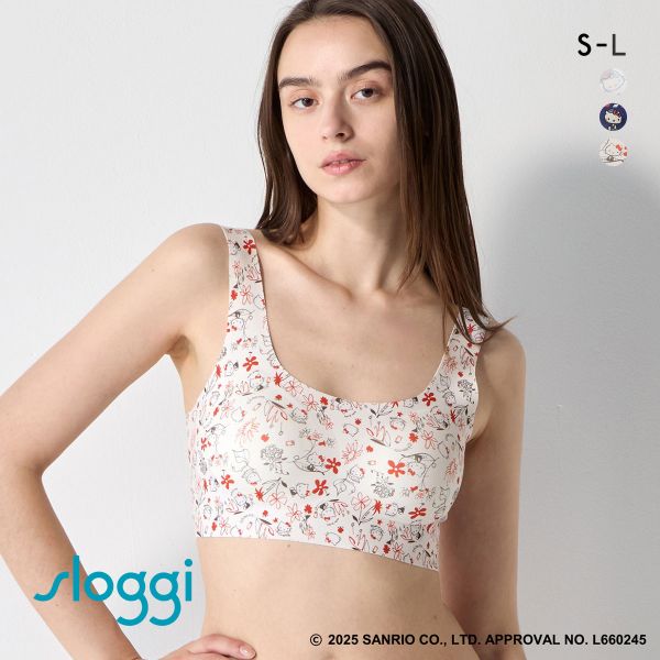 トリンプ スロギー ゼロフィール ブラ ハーフトップ ハローキティコラボ sloggi ZF HELLO KITTY SML Triumph