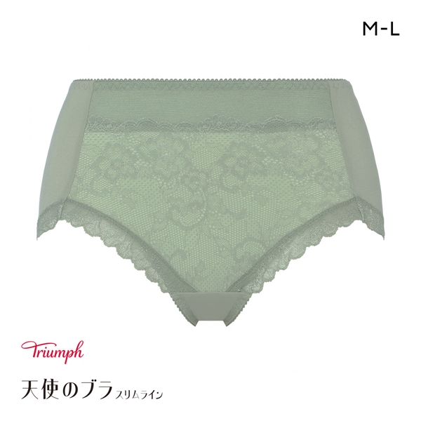 トリンプ TR632 天使のブラ スリムライン レーシィ ショーツ 深め ハイウエスト はきこみ深めショーツ ML GR Triumph