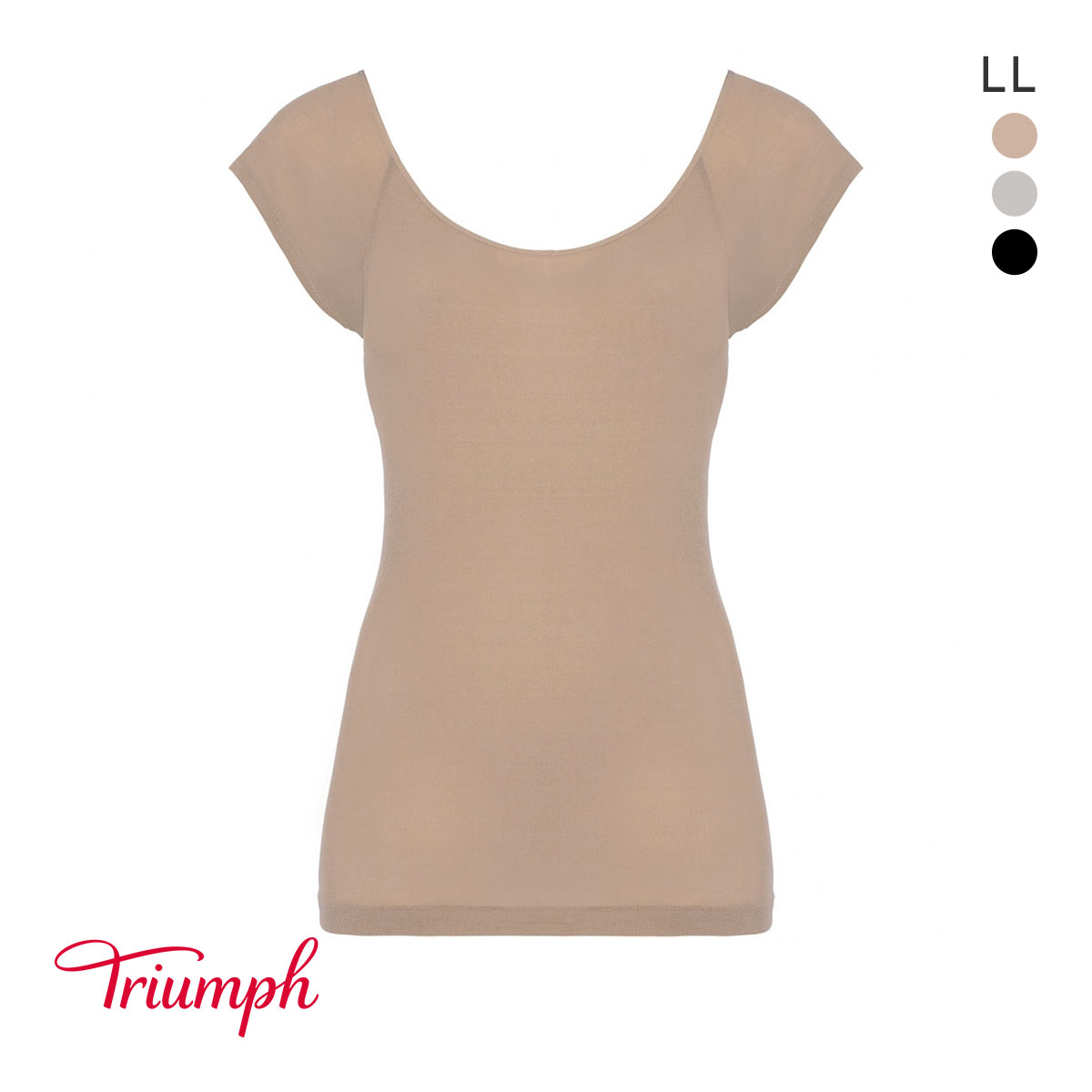 トリンプ TR5450 うす軽インナー フレンチ袖 トップス LL Triumph(BE-ベージュ-LL)