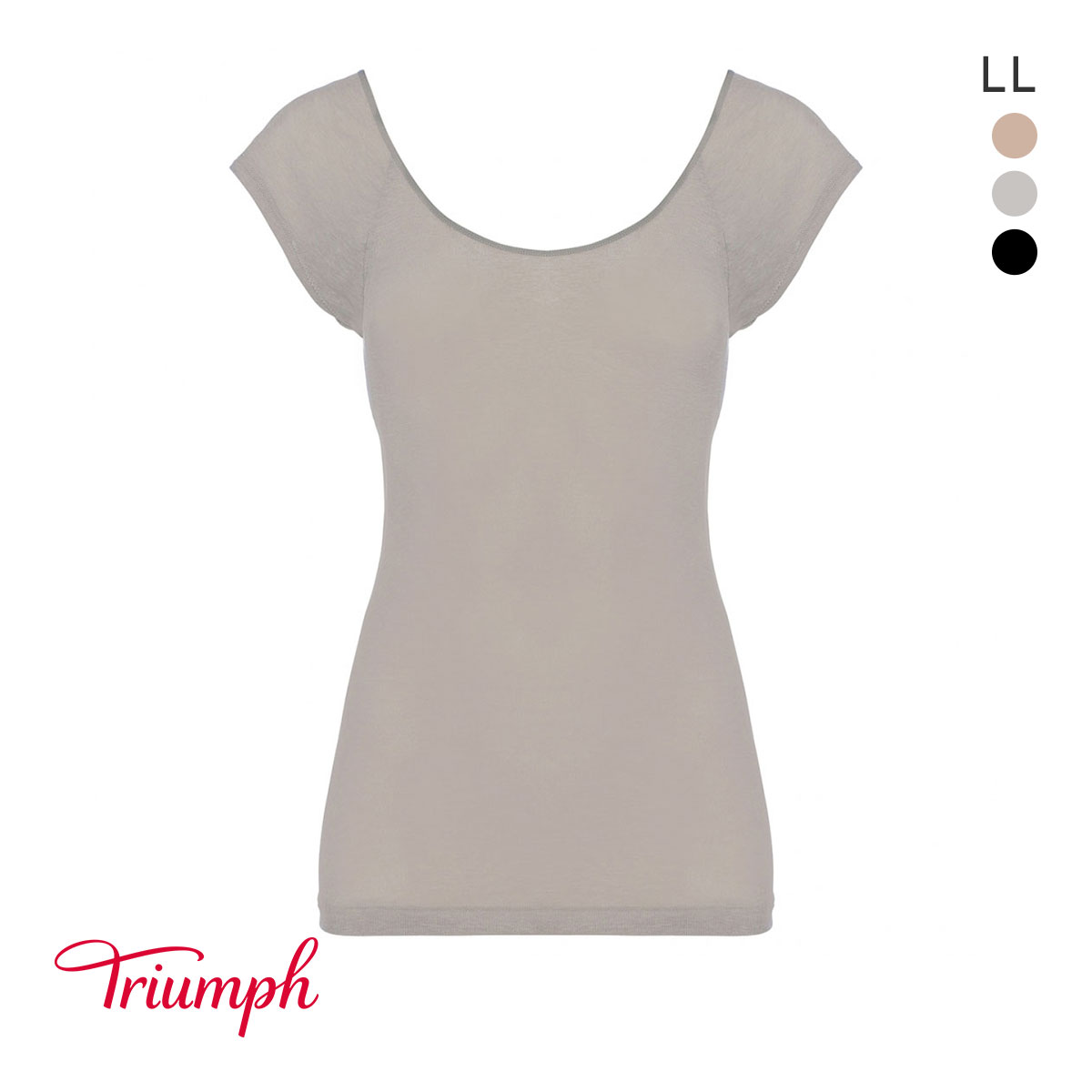 トリンプ TR5450 うす軽インナー フレンチ袖 トップス LL Triumph(GY-グレー-LL)
