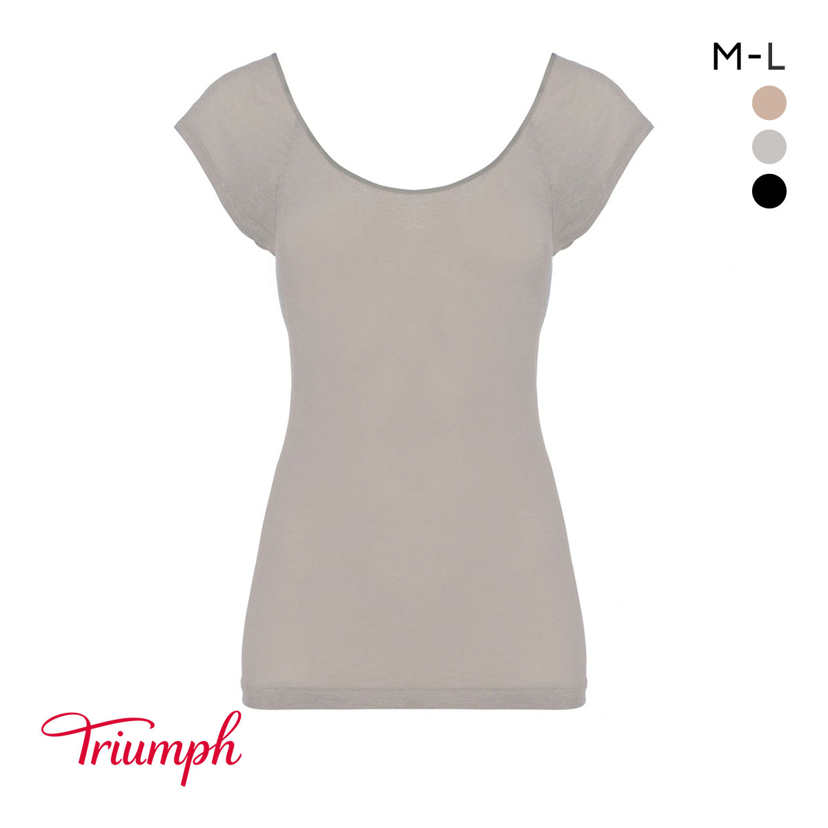 トリンプ TR5450 うす軽インナー フレンチ袖 トップス ML Triumph(GY-グレー-M)