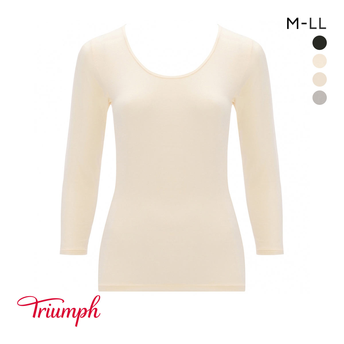 トリンプ TR5410 デイリートリンプ インナー 8分袖 トップ M-LL Triumph(OW-オフホワイト-M)