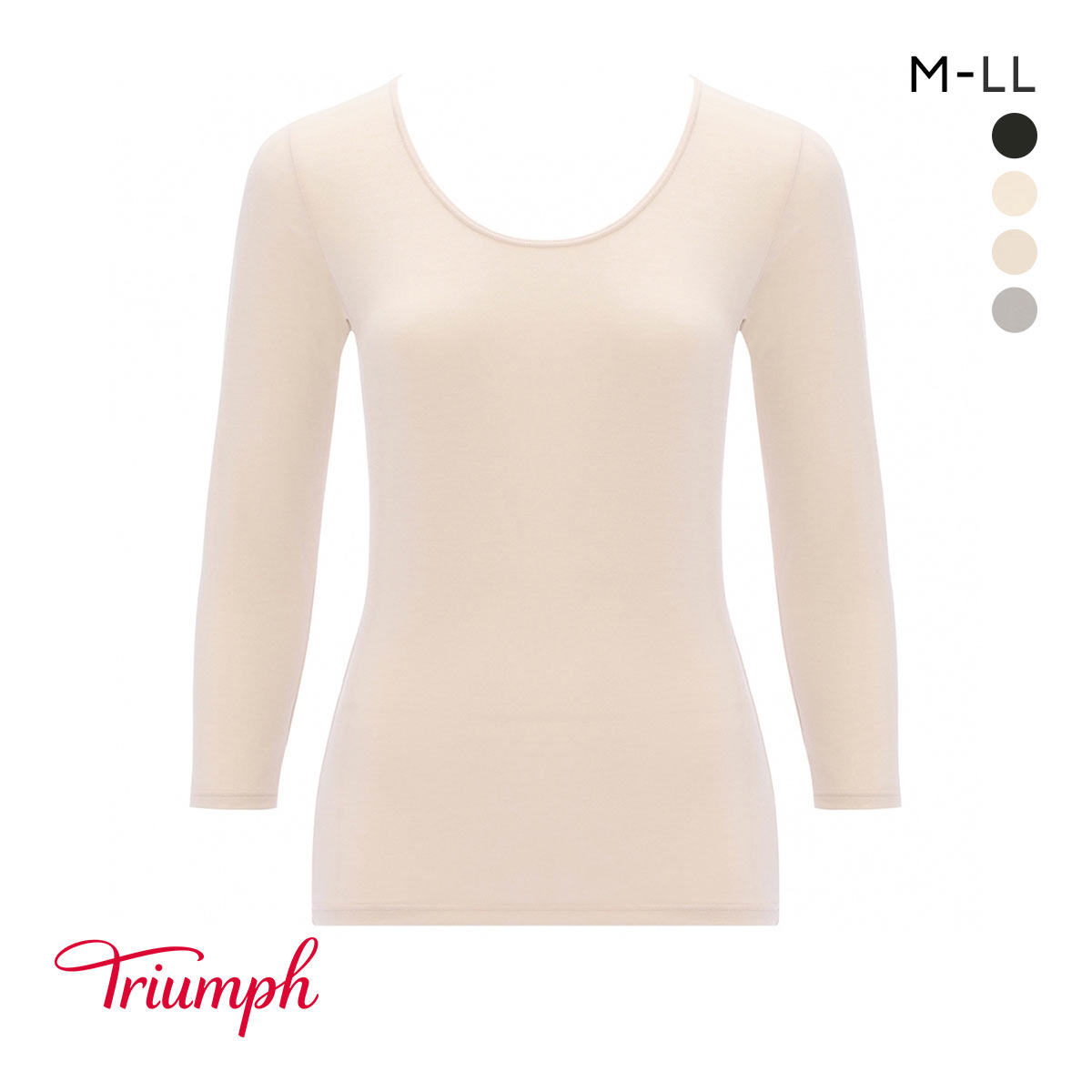 トリンプ TR5410 デイリートリンプ インナー 8分袖 トップ M-LL Triumph(BE-ベージュ-M)