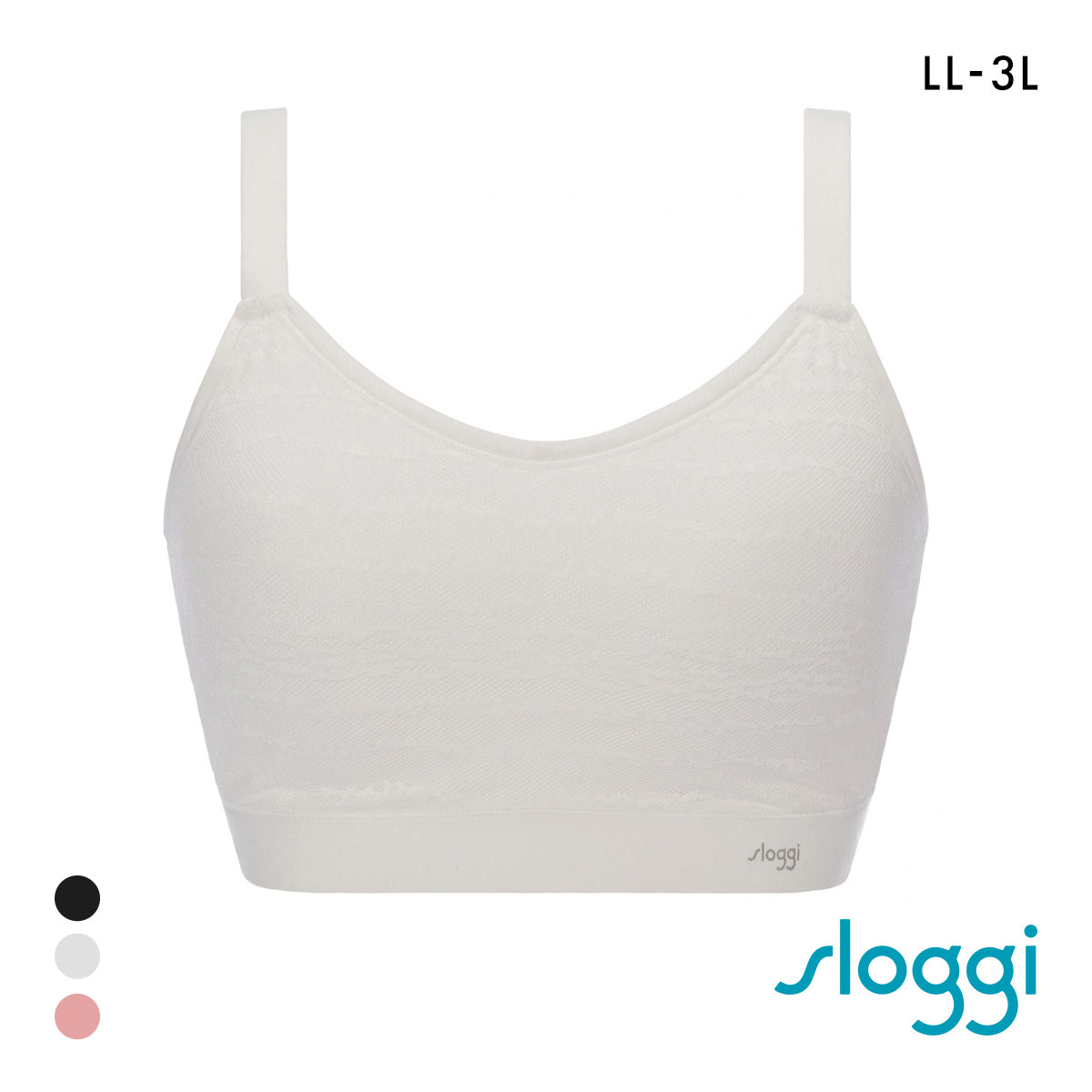 トリンプ スロギー フリーオールラウンド レース sloggi FREE AR Lace ハーフトップ ラージ LL-3L ワンサイズ Triumph(WH-ホワイト-LL-3L)