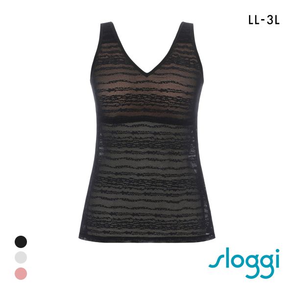 トリンプ スロギー フリーオールラウンド レース sloggi FREE AR Lace Vネック カップ付きトップ ラージ LL-3L Triumph