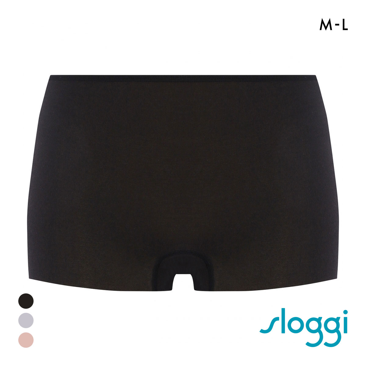 トリンプ スロギー ナチュラルヒップ2.0 sloggi Natural Hip 1分丈ショーツ 単品 ML(BK-ブラック-M)