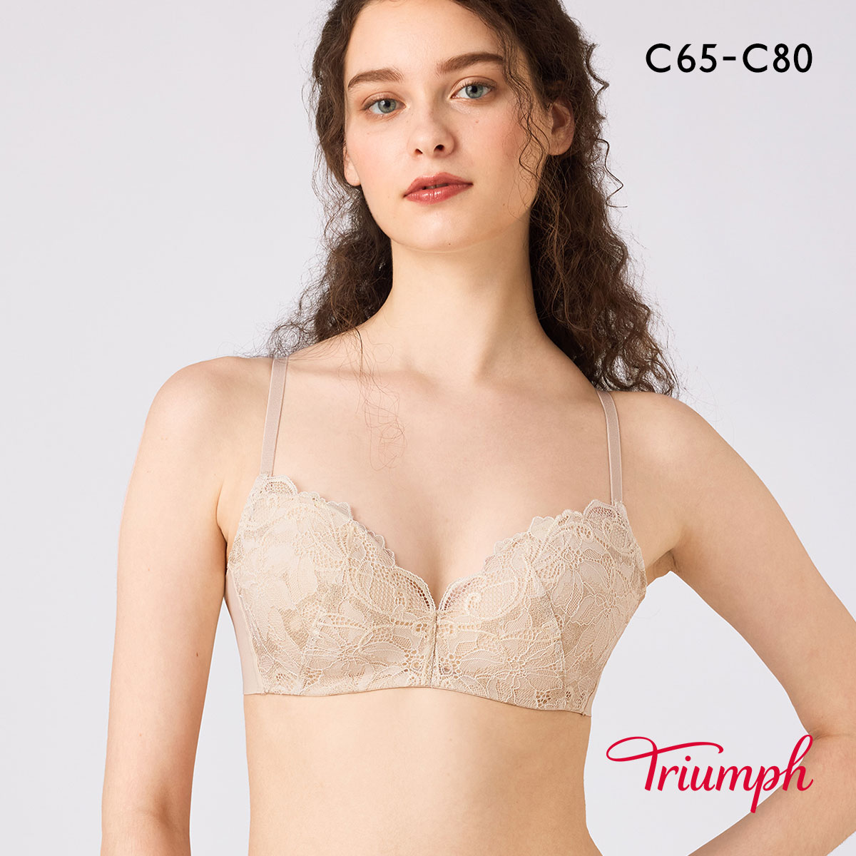 トリンプ TR640 優々ブラ フルカップ ノンワイヤーブラジャー C M001 Triumph(CR-クリーム-C65)