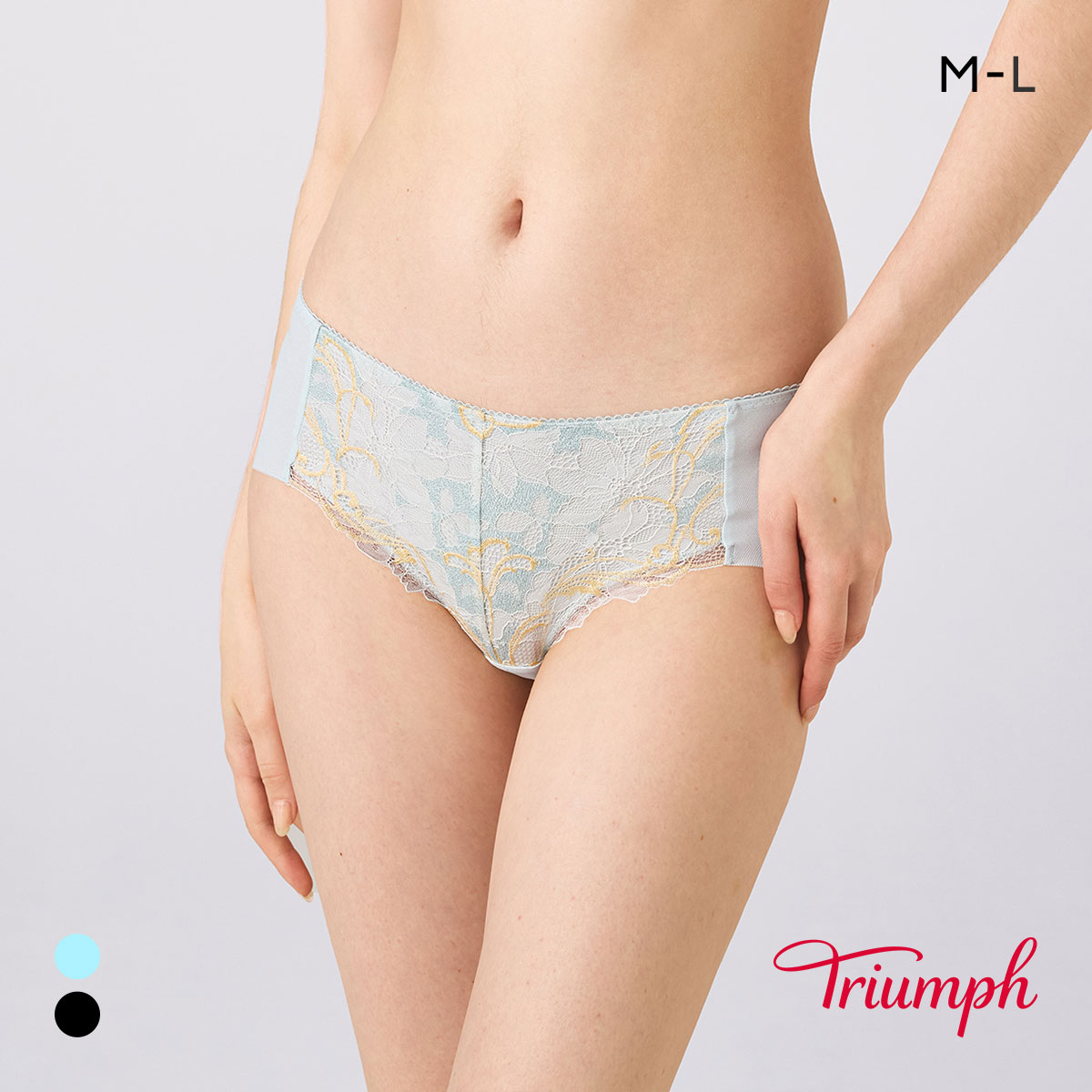 トリンプ TR640 優々ブラ ボーイレングスショーツ ML Triumph(LBU-薄ブルー-M)