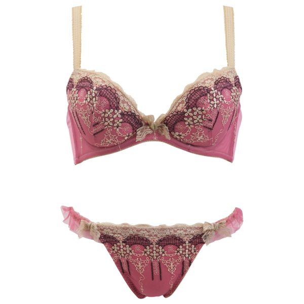 Wレースブラショーツセット 　トリンプとSHIROHATOの共同企画