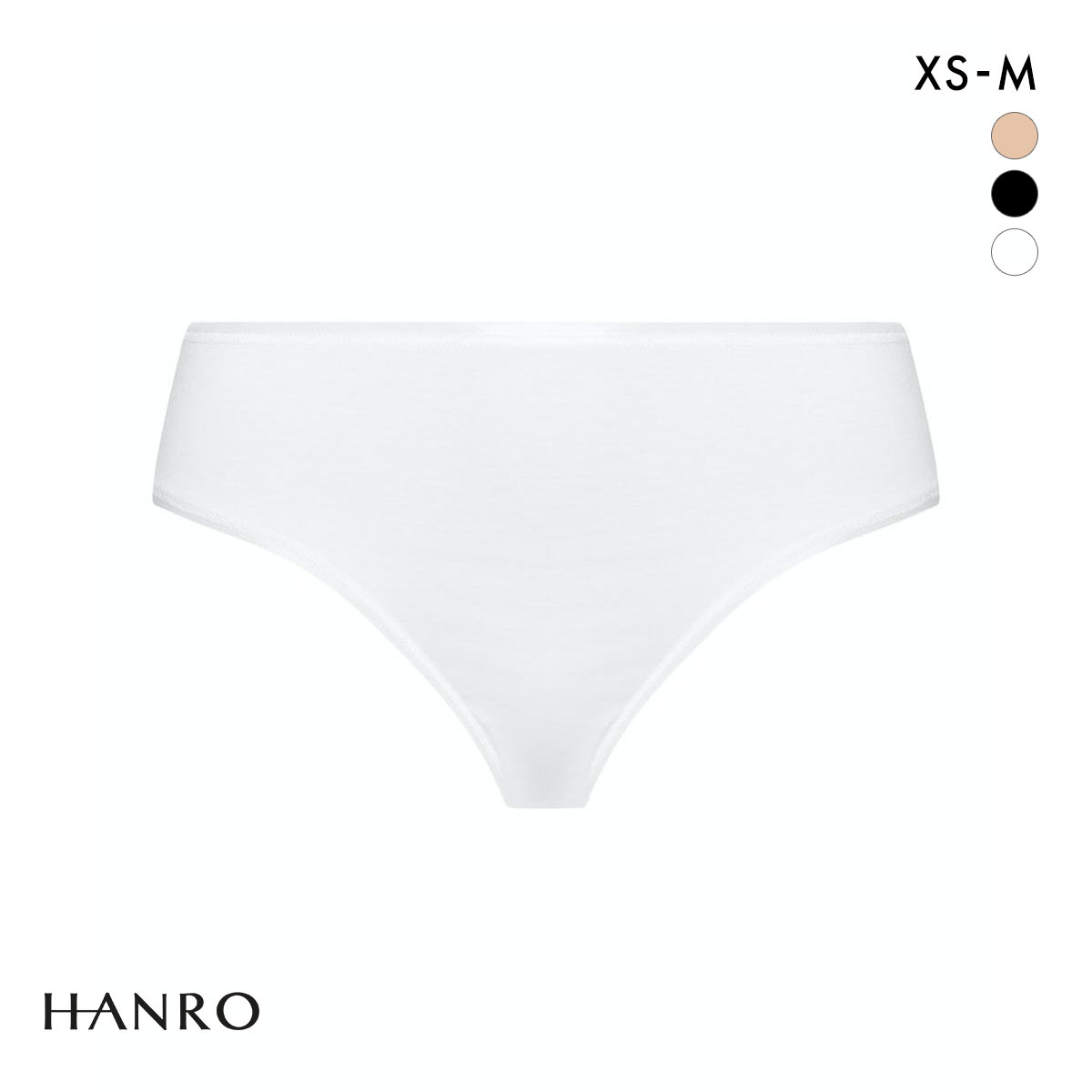 ハンロ コットン シームレス ノーマル ショーツ HANRO COTTON SEAMLESS(WH-ホワイト-XS)