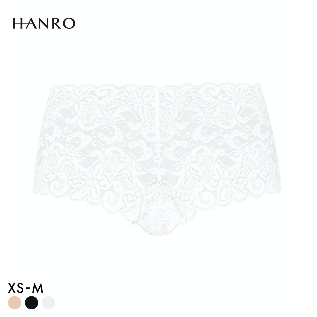 ハンロ モーメント 定番 総レース ショーツ HANRO MOMENTS(WH-ホワイト-XS)