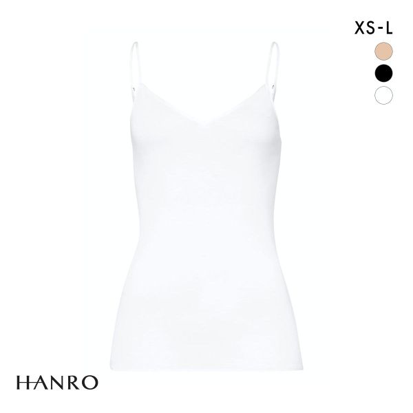 ハンロ コットン シームレス キャミソール HANRO COTTON SEAMLESS Vネック インナー