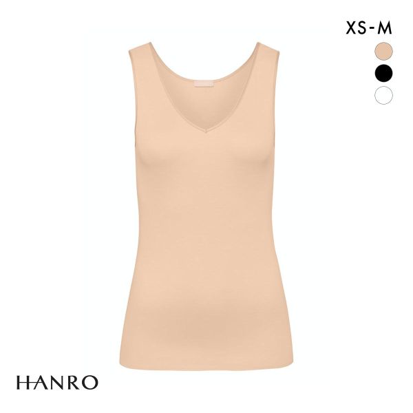 ハンロ コットン シームレス タンクトップ HANRO COTTON SEAMLESS Vネック インナー