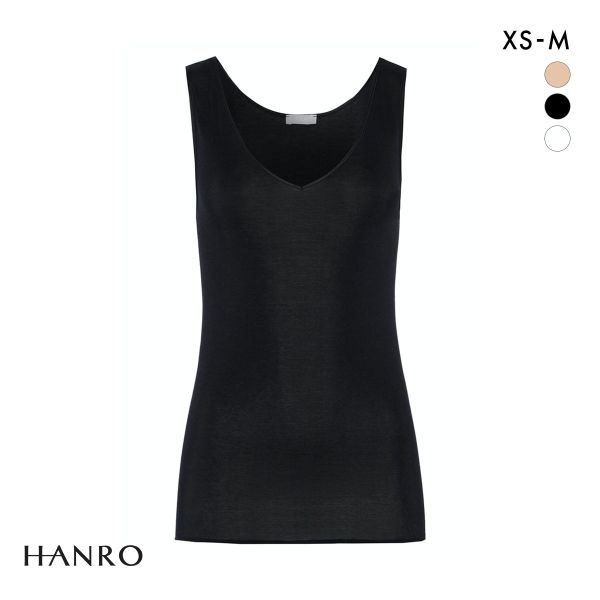 ハンロ コットン シームレス タンクトップ HANRO COTTON SEAMLESS Vネック インナー