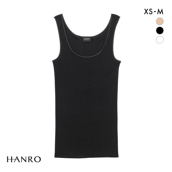 ハンロ コットン シームレス タンクトップ HANRO COTTON SEAMLESS Uネック インナー