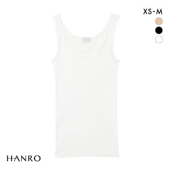 ハンロ コットン シームレス タンクトップ HANRO COTTON SEAMLESS Uネック インナー