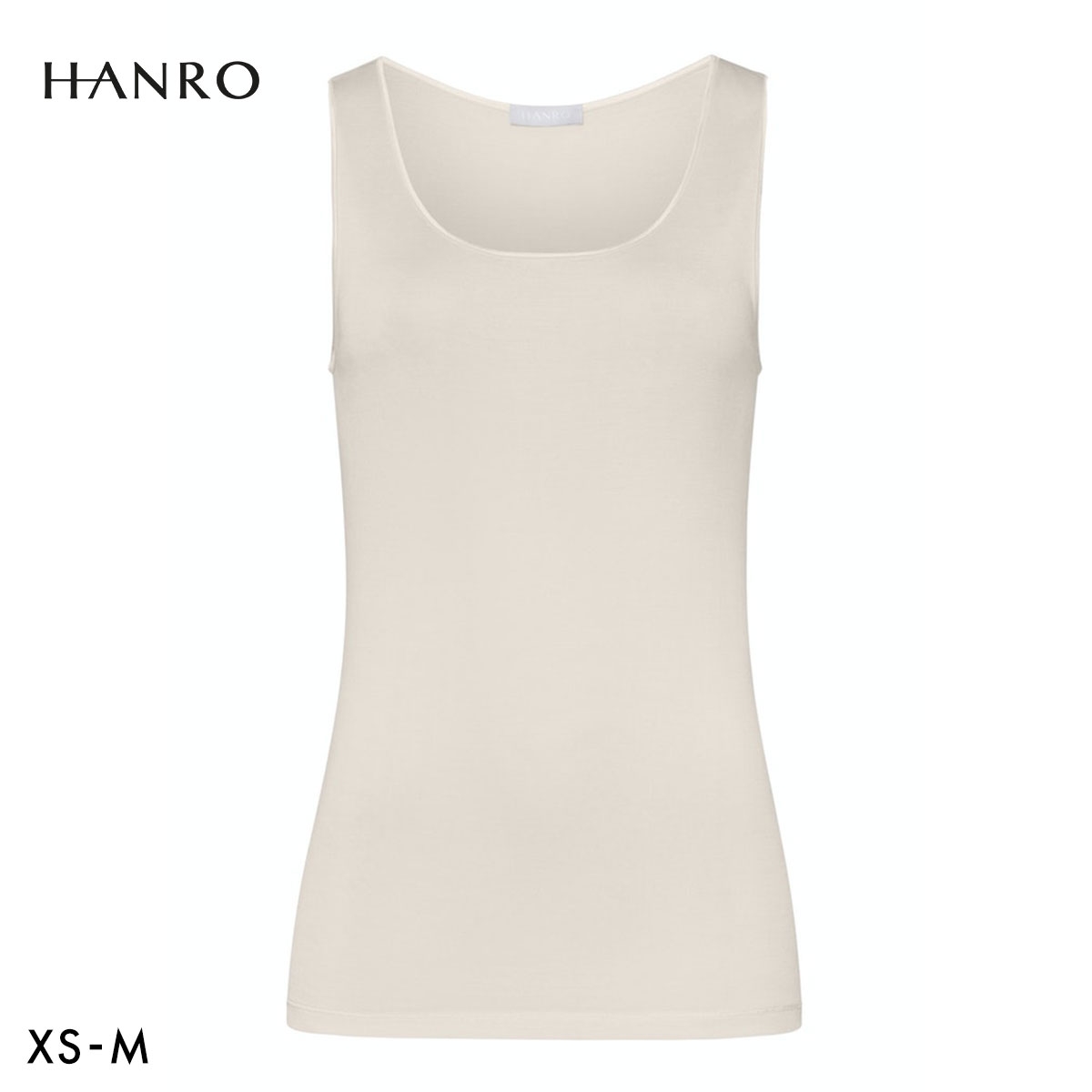 ハンロ ピュアシルク 100％ タンクトップ HANRO PURESILK LUXURIOUS SILK Uネック インナー(CR-クリーム-XS)