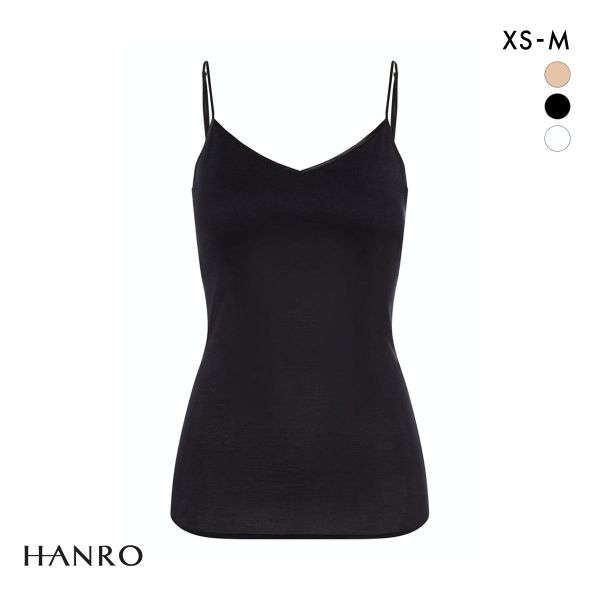ハンロ コットン シームレス カップ付き キャミソール HANRO COTTON SEAMLESS Vネック インナー