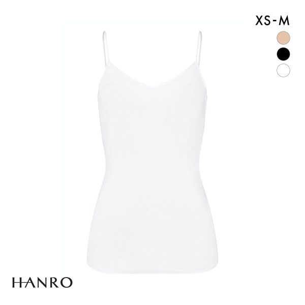ハンロ コットン シームレス カップ付き キャミソール HANRO COTTON SEAMLESS Vネック インナー