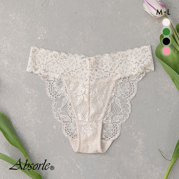 アブソール Absorle×中北成美 コラボ ナチュふわサイドフィット ペア ショーツ ノーマル 総レース 単品