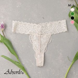 アブソール Absorle×中北成美 コラボ ナチュふわサイドフィット ペア ショーツ Tバック 総レース 単品