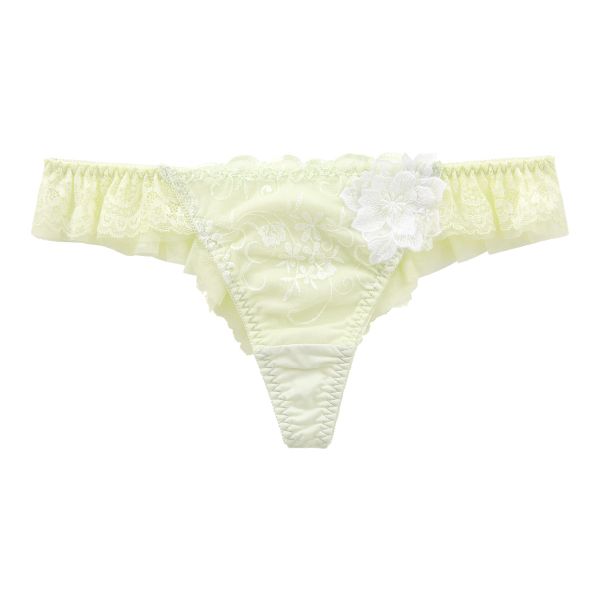 リリアージュココ LilyageCoco シアーガーデニア Tバックショーツ M タンガ ソング 総レース バックレース フレア フリル 単品