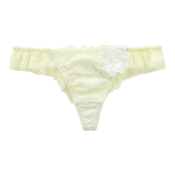 リリアージュココ LilyageCoco シアーガーデニア Tバックショーツ M タンガ ソング 総レース バックレース フレア フリル 単品