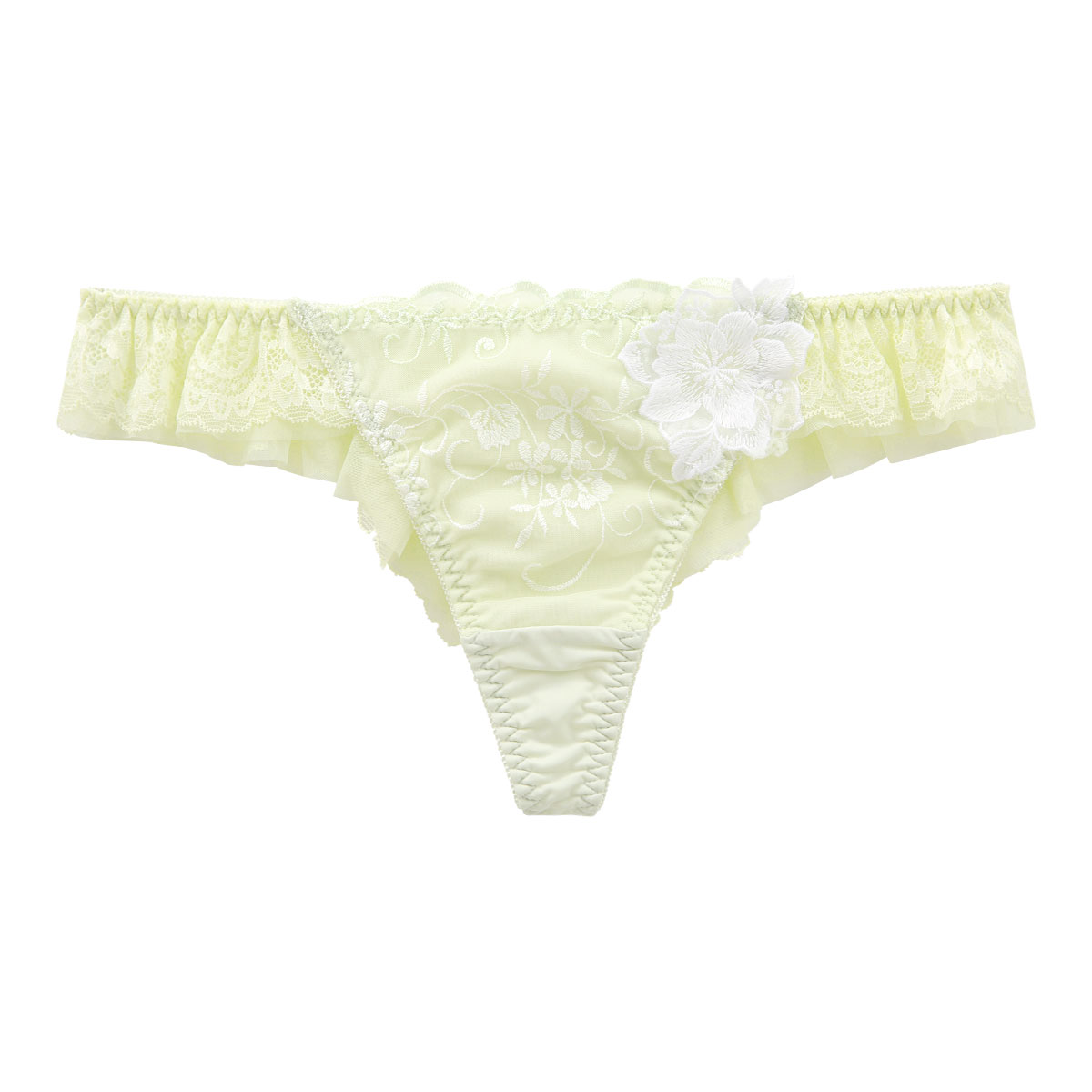 C70 LINGERIEAM パレスガーデン Ｔバック　グリーン リリアージュココ LilyageCoco シアーガーデニア Tバック