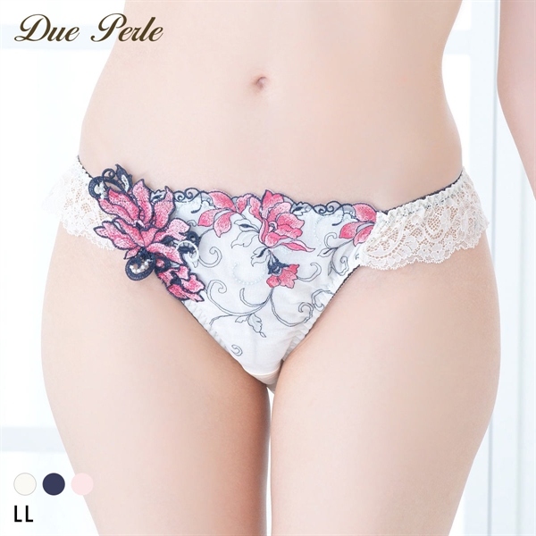 ドゥペルル リリーフロレッタ ノーマルショーツ スタンダード LL なめらか フィット ひびきにくい 大きいサイズ DuePerle