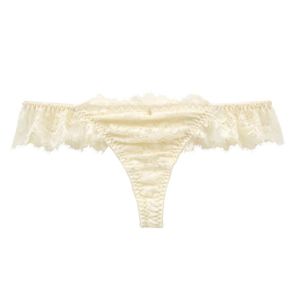 ドゥレリア Doux rellia オリエンタル Tバックショーツ M タンガ ソング 単品 総レース