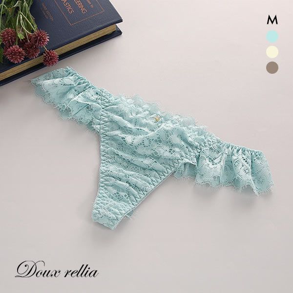 ドゥレリア Doux rellia オリエンタル Tバックショーツ M タンガ ソング 単品 総レース