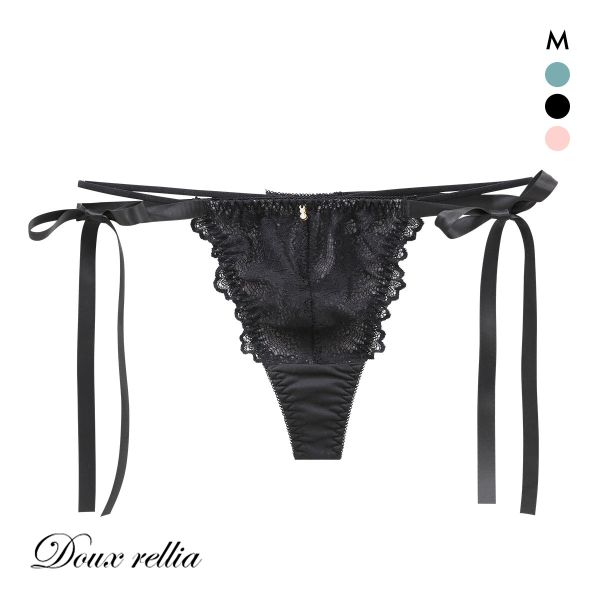 ドゥレリア マスカレード Tバックショーツ M サイドリボン ストリング タンガ ソング Doux rellia