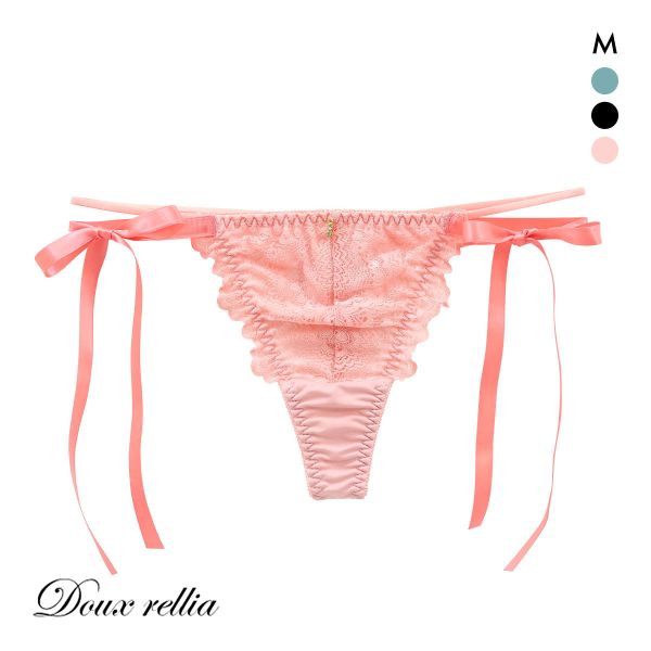 ドゥレリア マスカレード Tバックショーツ M サイドリボン ストリング タンガ ソング Doux rellia