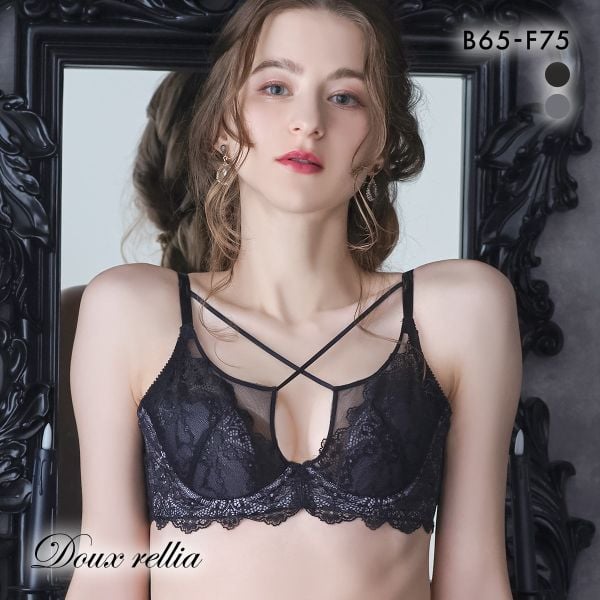 ドゥレリア ラグジュアリー ノンパデッドブラジャー BCDEF Wパッド 盛り胸 谷間 脇寄せ 脇肉 すっきり インポート Doux rellia