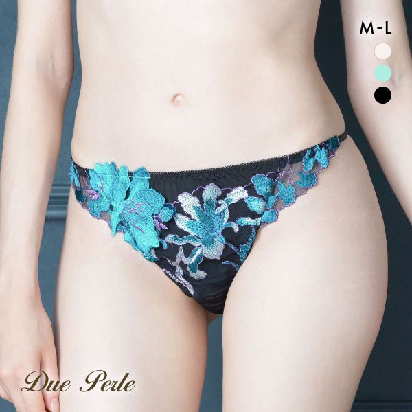 ドゥペルル ヴィクトリアシクラメン Tバックショーツ タンガ ソング ML DuePerle