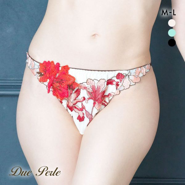 ドゥペルル ヴィクトリアシクラメン Tバックショーツ タンガ ソング ML DuePerle