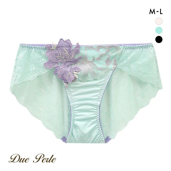 ドゥペルル ヴィクトリアシクラメン 総レースショーツ スタンダード バックレース ML ひびきにくい やわらか DuePerle