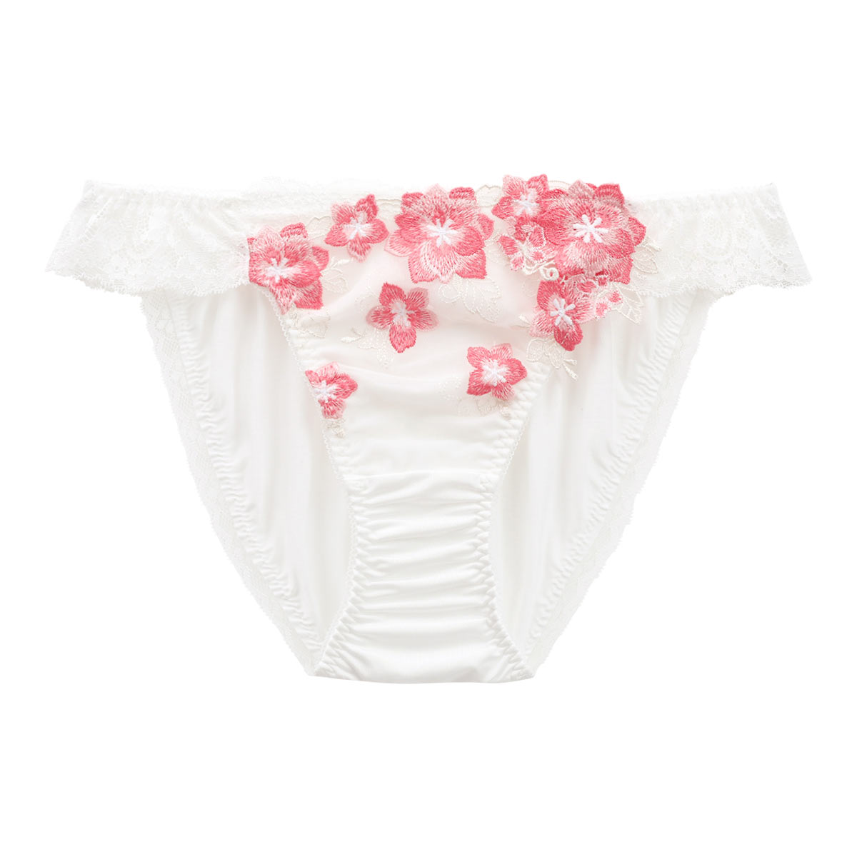 ドゥペルル DuePerle 桜蝶 ショーツ ML スタンダード ノーマル ストレッチ なめらか フィット ひびきにくい 単品(OW-オフホワイト-M)