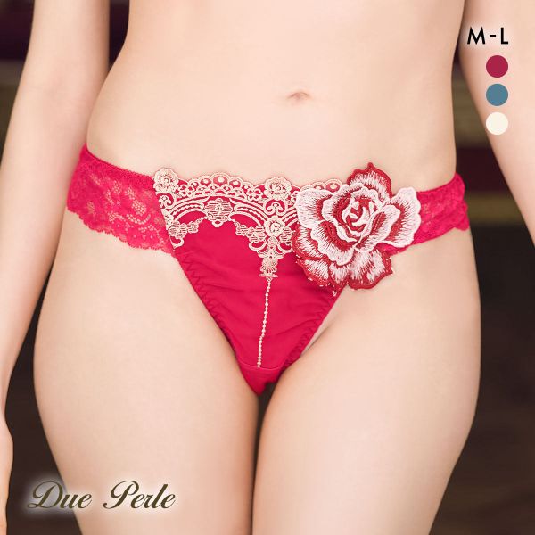 ドゥペルル ルージュ Tバックショーツ ML タンガ ソング バックレース  DuePerle