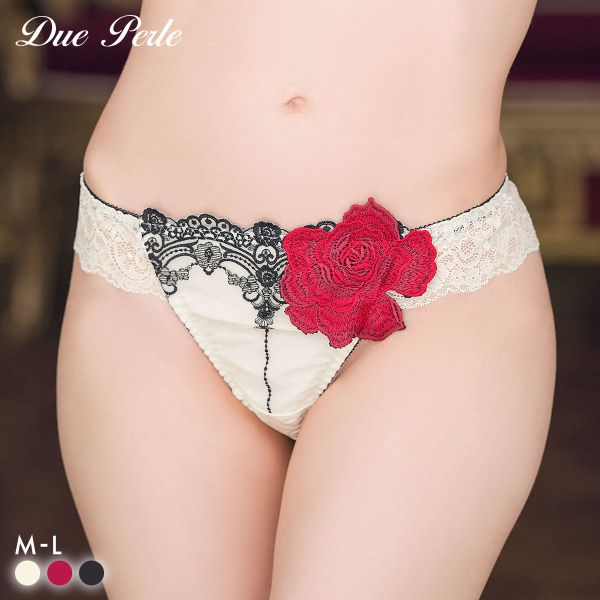 ドゥペルル ルージュ Tバックショーツ ML タンガ ソング バックレース DuePerle
