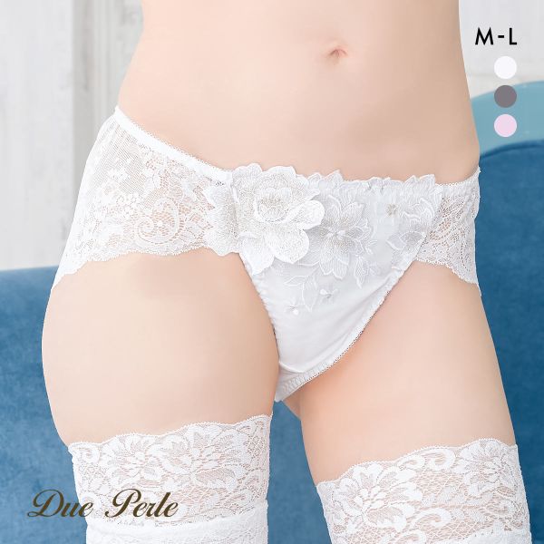 20%OFF【メール便(5)】 ドゥペルル クリスタル 総レースショーツ ML フィット ひびきにくい バックレースショーツ DuePerle 20%OFF【メール便(5)】 ドゥペルル クリスタル 総レースショーツ ML フィット ひびきにくい バックレースショーツ DuePerle