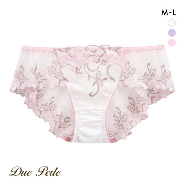 ドゥペルル 千里香 フレアレースショーツ ML バックレースショーツ 総レース DuePerle